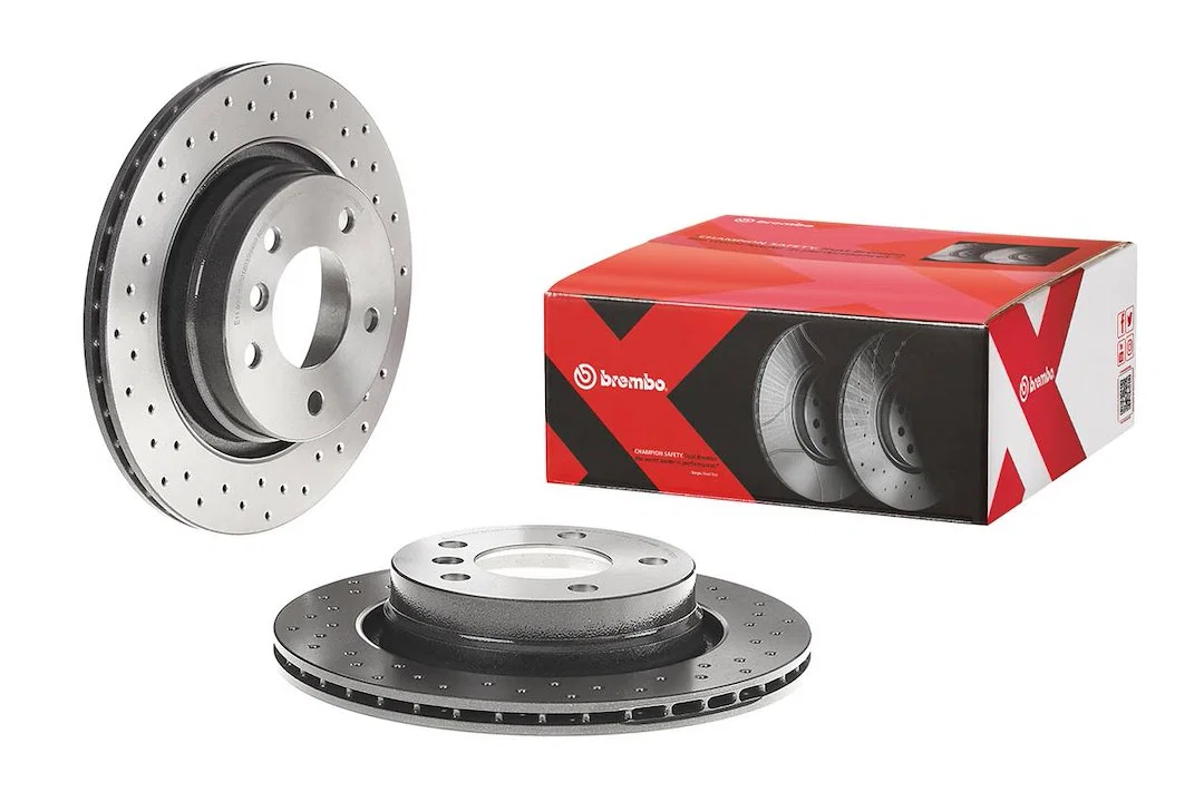 0977021XC02 – BREMBO Brake Rotor, Vented Cross Drilled One Piece Design Wheel Bolt Pattern 5 x 120 Millimeter 294 Mil...